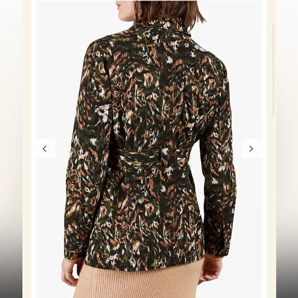 NWT Ted Baker Inniza Urban Camo Print Utility Jacket Khaki Ted Size 1/ Small - Picture 5 of 15